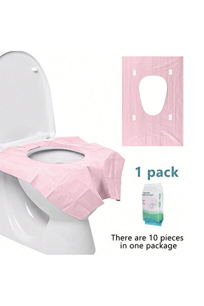 Choice Pink 1pk/10pcs Disposable Toilet Seat Covers Waterproof & Portable Pap...