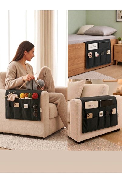 Life Line 1. Class Gabardine Denim Fabric Sofa and Bedside Organizer. Non-Str...
