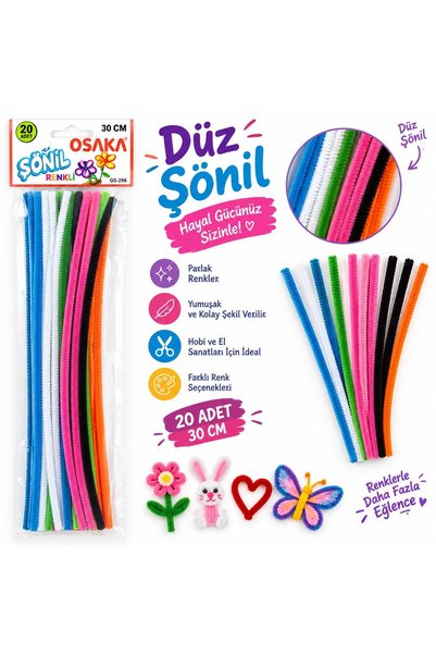 ŞÖNİL RENKLİ 30cm 20 ADET