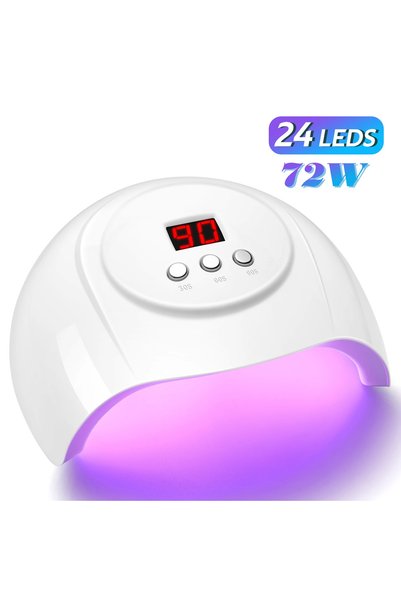 Choice مصباح تجفيف أظافر LED بالأشعة فوق البنفسجية بقوة 72 واط، مزود بمستشعر ...
