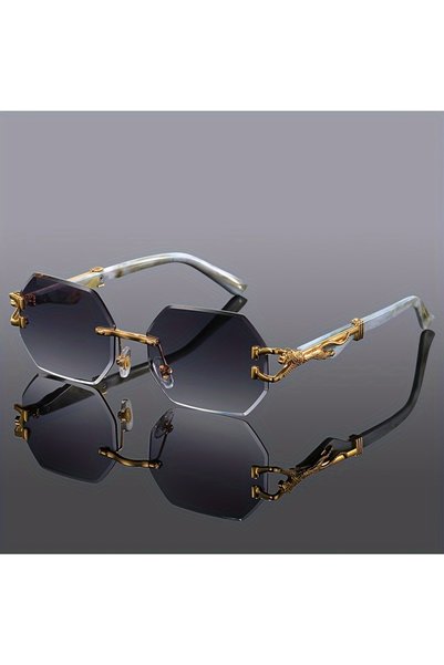 Choice1 Double Gray 2025 Geometric Leopard Print Sport Glasses For Women, Lig...
