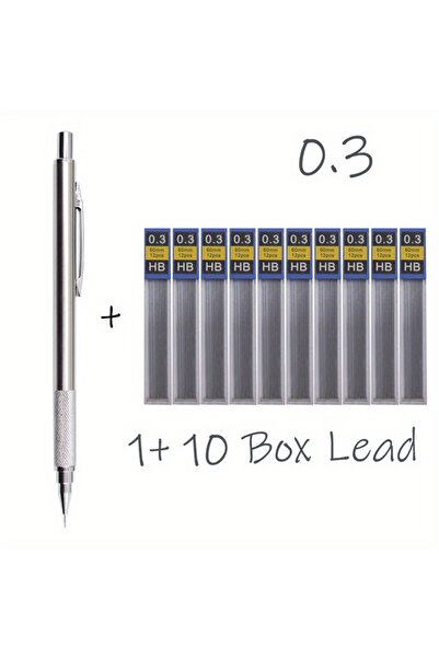 Choice 0.3 pencil set All Metal Mechanical Pencils 0.3, 0.5, 0.7, 0.9, 1.3 2....