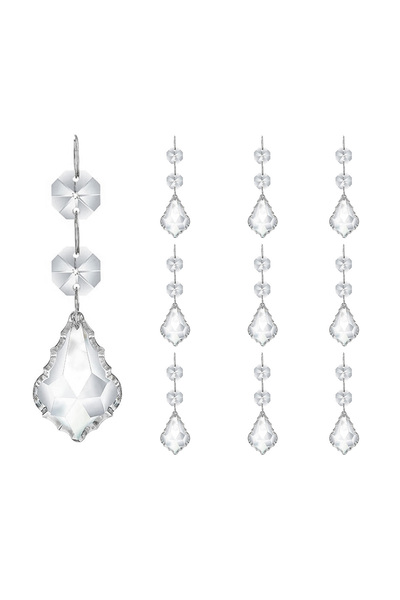choice2 leaf transparent 10pcs 38mm Teardrop Chandelier Crystals, Clear Cryst...