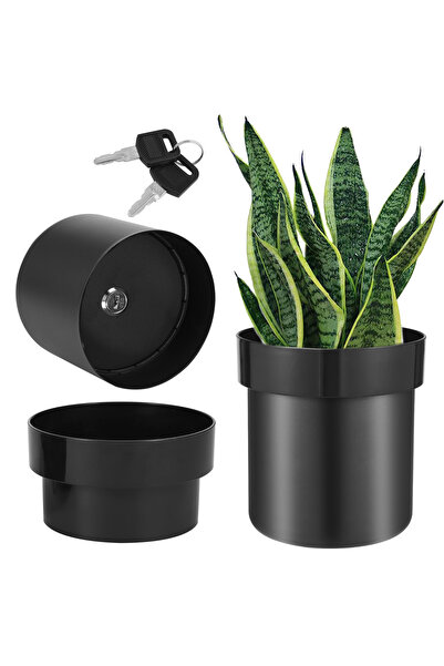Choice green Flower Pot Money Storage Box 2 Layer Lockable Hidden Surprise Se...