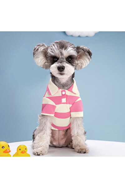 Choice20 S Pink Pet Dog Polo Shirt Dog Clothes Summer Casual Clothing for Sma...