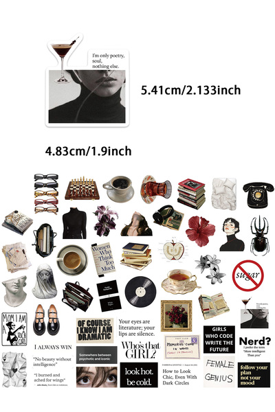 Choice 50pcs 50PCS Museum Stickers for Suitcases, Laptops, Scrapbooks, Diarie...