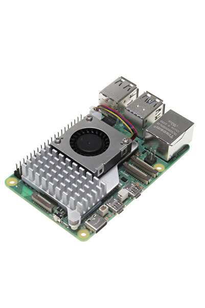Choice مبرد معدني رسمي مزود بمروحة ومشتت حراري نشط لجهاز Raspberry Pi 5