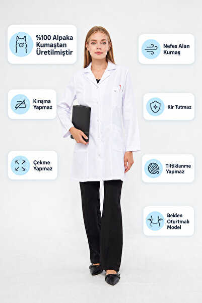 PandaForma Öğretmen, Doktor, Hemşire, Eczacı , Laboratuvar Önlüğü Lab Coat Or...