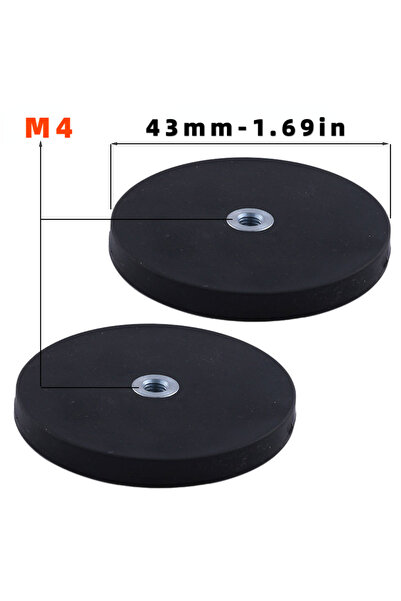 Choice 43MM-2X 2 قطعة 43 مم/66 مم/88 مم M4/M6/M8 خيط داخلي قاعدة مغناطيسية حا...