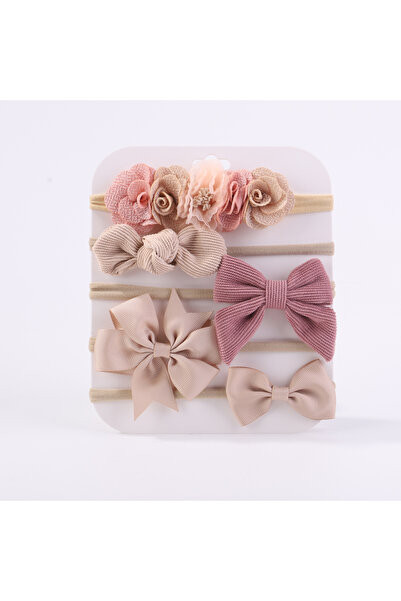 Choice6 3523-5 Sweet Elastic Headbands for Baby Girl New Bowknot Knit Nylon H...