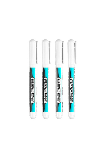Choice8 4 pcs 0.7 0.7/1.0/1.5/3.0mm White Marker Pens Oily Waterproof Permane...
