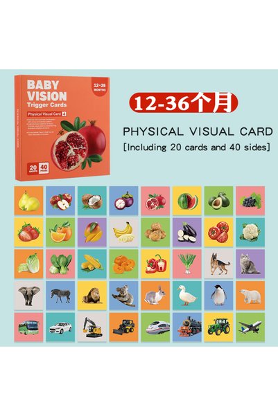 Choice3 12-36 months Black and Red Visual Early Education Card for Newborns, ...