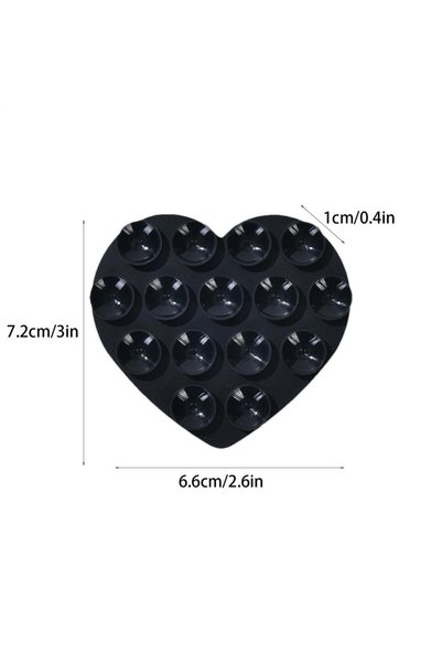 Choice A 1PC Heart-shape Sucker Support Silicone Sucker Strong Adsorption Mob...