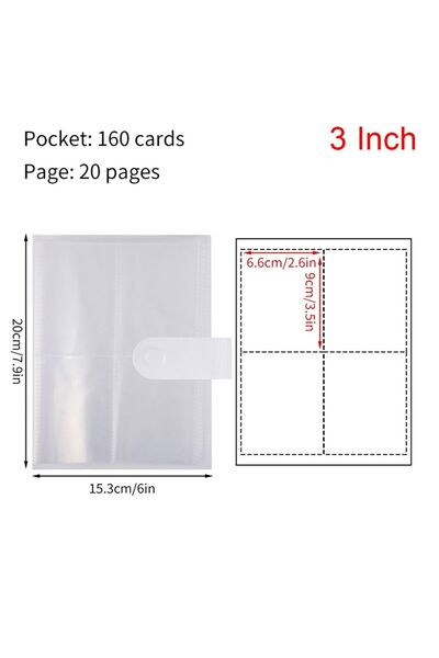 Choice1 3 Inch-160 Cards New Collect Book Photo Album 80/160 Slots PVC Pictur...