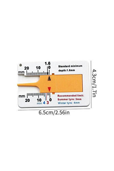 Choice YELLOW Car Inspection Tools Car Tester Tire Depth Ruler Tire Thickness...