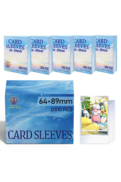 Choice1 64x89mm 1000 PCS Inner Card Sleeves Perfect Fit MTG/YGO Trading Card ...