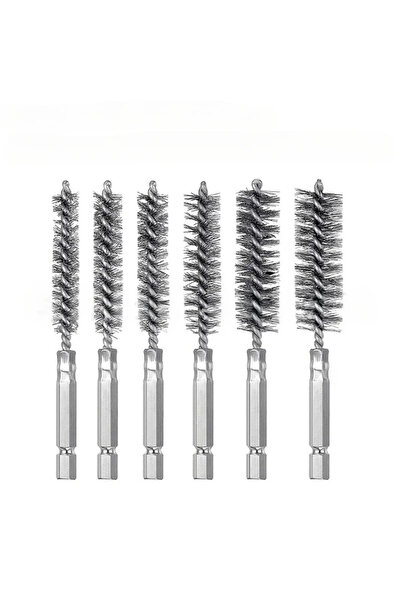 Choice 6pcs 6 Pcs Stainless Steel Pipe Cleaning Brush Set 1/4" Hexagonal Bar ...