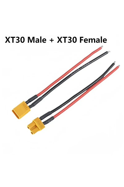 Choice1 10PCS XT30 Male Female XT30 Pigtail Plug Male and Female Connector wi...