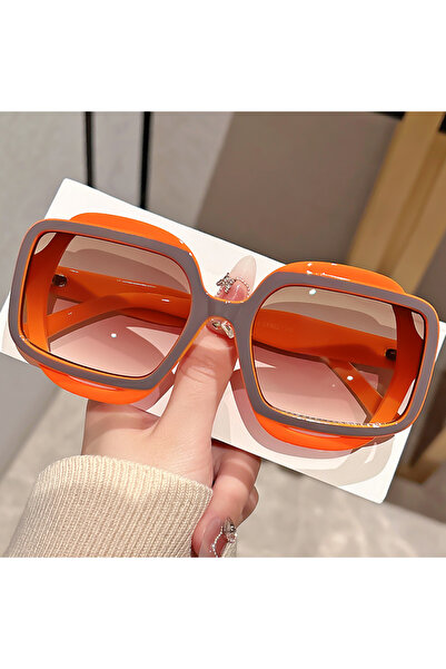 Choice6 Orange 2026 Fashion Sunglasses with Polygonal Color Blocking for Men ...