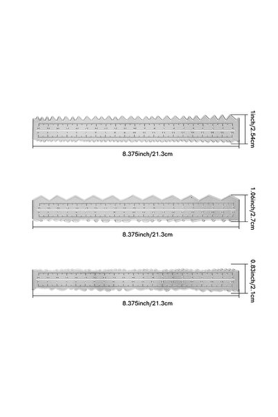 Choice3 3PCS A SET Wavy Edge Paper Tearing Ruler Metal Cutting Dies for Diy S...