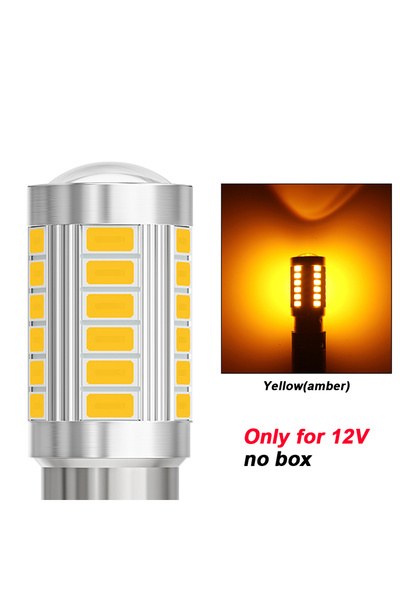 Choice30 7440 W21W T20 12V Yellow(amber) 2pcs LED 1156 BA15S P21W 1157 BAU15S...