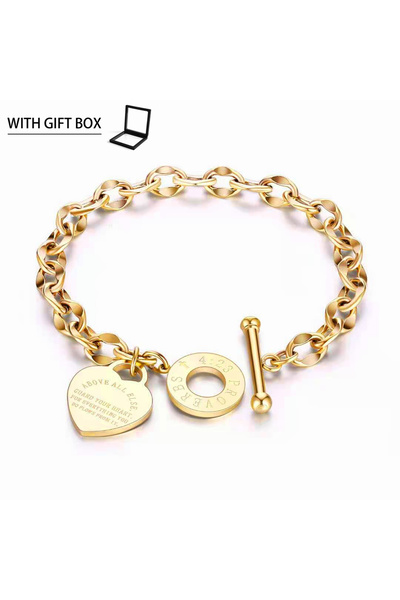 Choice gold LENNIK New Niche Design Wind Titanium Steel Women's Bracelet OT B...