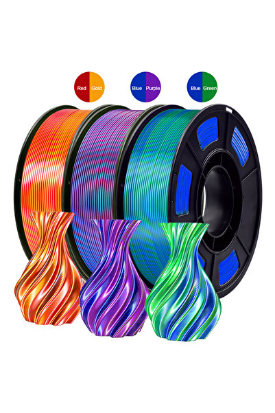 Choice9 3 color-2 Dual Color PLA 3D Printer Filament 1.75mm 250g Spool, High ...