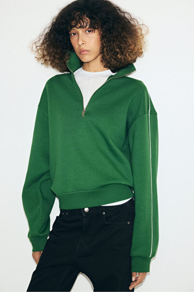 H&M Yarım Fermuarlı Sweatshirt