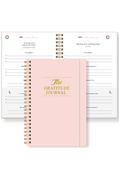 choice2 Pink A5 Gratitude Journal, Daily Guided Notebook with Prompts for Tha...