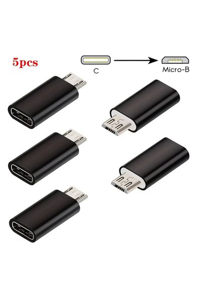 Choice1 محول USB C أنثى إلى Micro USB ذكر (عبوة من 1/2/3/4/5/6 قطع)، محول Mic...