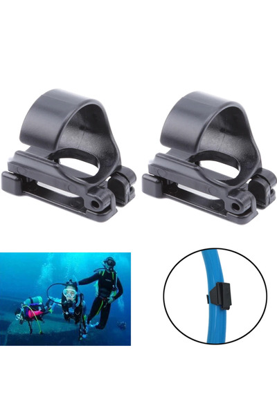 Choice Black-2pcs Universal Diving Silicone Snorkel Buckle Goggles Silicone T...