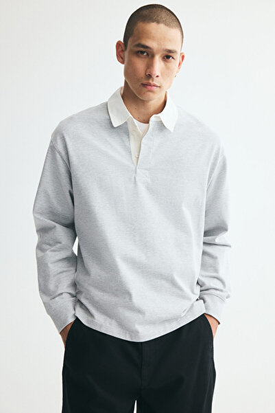 H&M Pamuklu Rugby Üstü Relaxed Fit