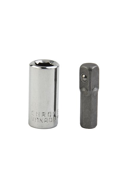 Choice 1/4" Square Drive To 1/4" Hex Shank Impact Socket+1/4 Drill Socket Ada...