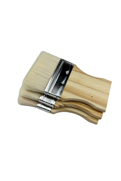 Choice 3 pcs 3pcs Set of High-Quality Wool Flat Paint Brushes for Oil and Acr...