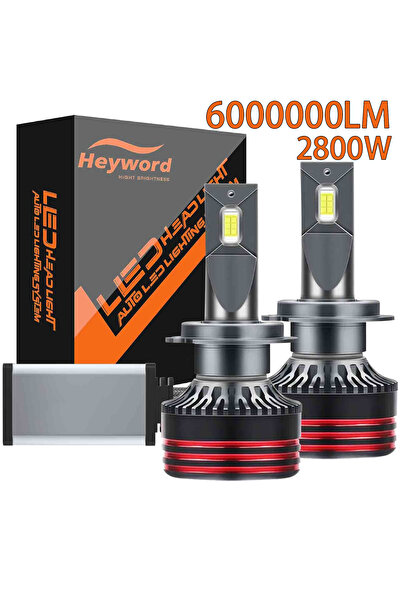 Choice مصباح أمامي LED بقوة 2800 واط وإضاءة 6000000 لومن طراز H7 Heyword 6000...