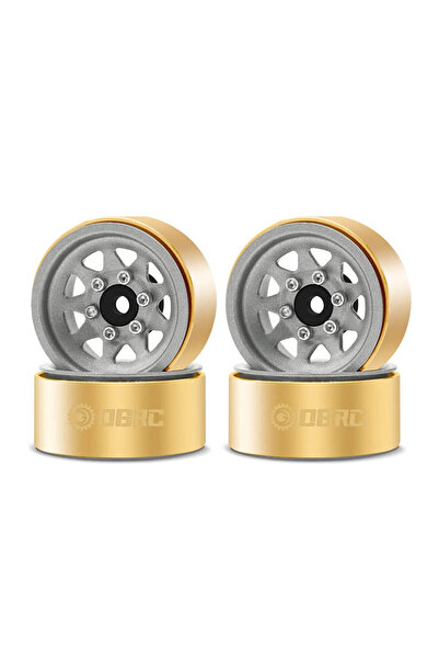 Choice Grey OGRC 1.0 Brass RC Deep Dish Wheel Rims Beadlock Wheels for 1/18 T...