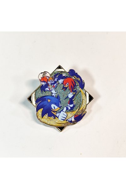 Choice B Vibrant Enamel Pins with Dynamic Characters. Intricate, Glittery, Li...