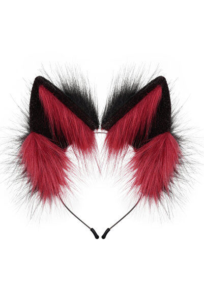 Choice Blackwine Cat Fox Faux Fur Ears Headband Animal Wolf Dog Furry Headwea...