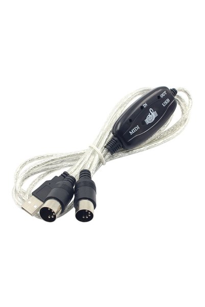 Choice كابل MIDI أسود، كابل USB MIDI، كابل لوحة مفاتيح إلى كمبيوتر، كابل صوت ...