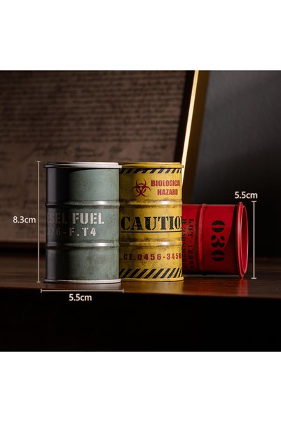 Choice18 3pcs E Iron Mini Oil Drum Model Chemistry Oil Drum Model Car Model S...