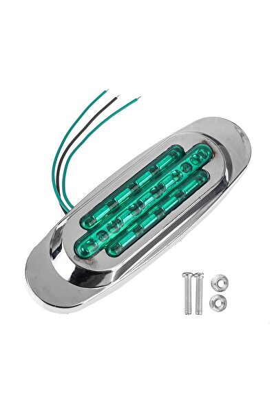 Choice6 4 قطع من مصابيح LED خضراء 8/4X 16LED 12-24V، مصابيح جانبية LED عالمية...