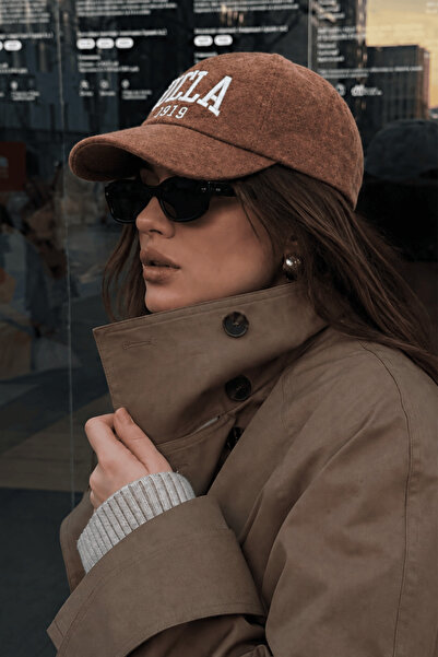 UCLA AXIS Kahve Baseball Cap Nakışlı ve Kaşe Kumaş Unisex Şapka