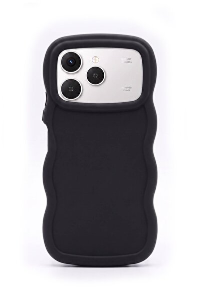 Vissona Tecno Spark40-4G(KM5) Uyumlu Dalgalı Tasarım Kamera Korumalı Mat Sili...