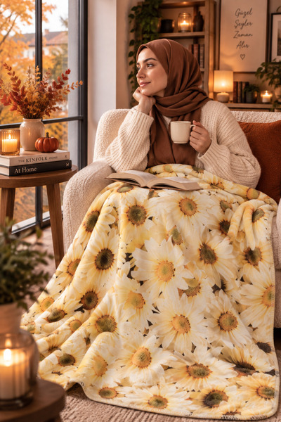 AİRYCOT Digital Printed Fleece TV Blanket Spring