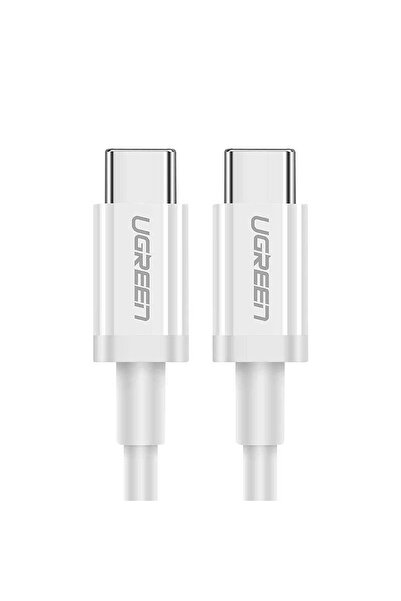 Ugreen USB-C 2.0 C M/M ABS Hızlı Şarj Kablosu 1m Beyaz