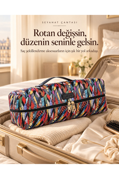 lizy's Πολύχρωμη θήκη ταξιδιού συμβατή με Airwrap και όλα τα Hair Styler