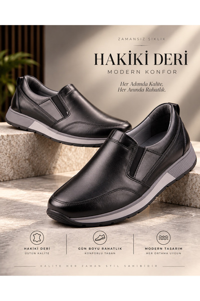 DETECTOR %100 Deri Ortopedik Erkek Ayakkabı | 40-47 Tüm Numaralar | Günlük&Şı...