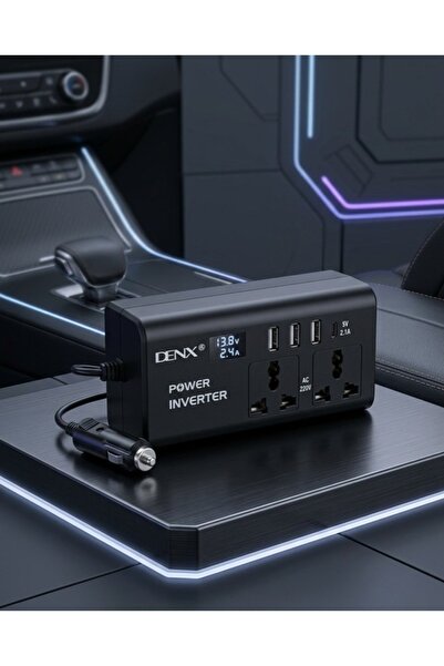 Denx Dynex DX136 300W Multi-Port Modified Sine Wave Car Power Inverter 12V to...