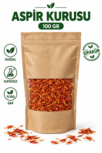 ŞİFAKÜR BİTKİSEL SAĞLIK ÜRÜNLERİ Aspir Flower False Saffron Haspir Dried 100 Gr