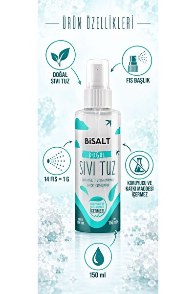 Bisalt Delice Doğal Kaynak Sıvı Tuz Sprey 150 ml - Rafine Edilmemiş Mineralli...